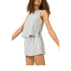 Wayre Travel Collection Baby Blue Boxy Shift & Snap Tank Women's Size Small